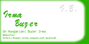 irma buzer business card